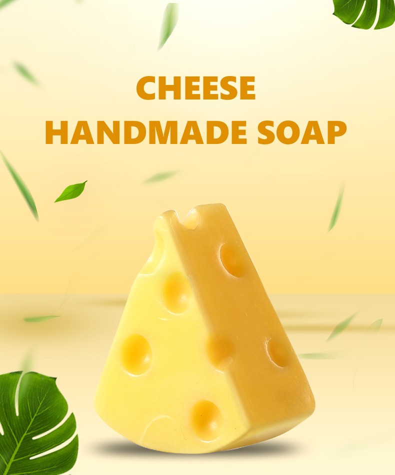 Cheese Nourishing Soap Handmade Essential Oil Facial Bath Soap Bar Anti-acne Skin Care